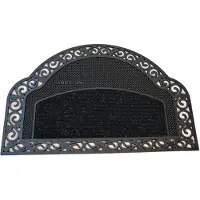 EDO ELI ZWART 1 Antislip Rubberen Deurmat 45x70cm - Duurzaam en Sterk
