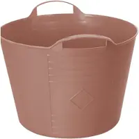 Excellent houseware Excellent housewares Flexibele kuip / emmer - oudroze - 15 liter - kunststof - 35 x 28 cm