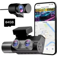 Core Dashcam Voor en Achter - Dashcam - Dashcam Voor Auto - Zwart - 6cm x 12xm x 7cm