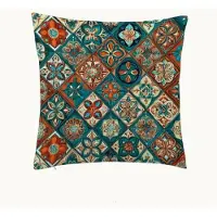 Cusco Mandala kussenhoes 45x45 cm - Fluweelzacht - DUBBELZIJDIG BEDRUKT - Flower