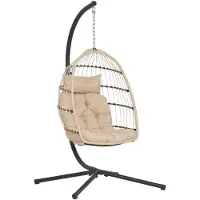 Ebuy24 Hangstoel Patras - Beige/Grijs