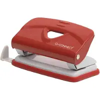 Q-CONNECT Light Duty perforator, metaal, 10 blad, rood