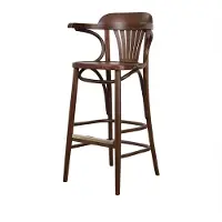 Fameg Jos houten barkruk walnoot - 75 cm
