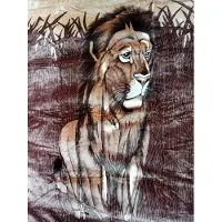Elway Dekentje 160x210 cm - Warm Acryl Deken met Leeuw