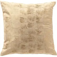 Dutch decor LAMAR - kussenhoes 45x45 cm - Bleached Sand - beige, goud - met rits - zonder binnenkussen