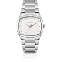 HUGO Telly horloge van roestvrij staal met retro-geïnspireerde kast