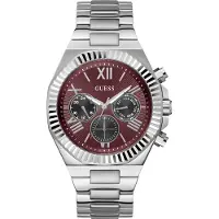 GUESS Analoog horloge 'EQUITY' zilver