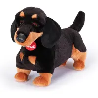 Trudi - Classic Teckel Leo (M-22337) - Pluche knuffel - Ca. 24 cm (Maat M) - Geschikt voor jongens en meisjes - Bruin/Zwart