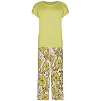 Pastunette Gele bloemen pyjama | Maat 50