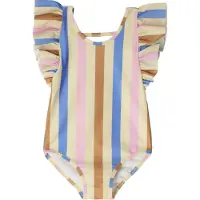 Sproet & Sprout Meisjes Zwemkleding Swimsuit Ruffle Multi Stripes - Multi - Maat 128