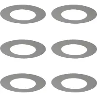 QAZQA Set van 6 afdekringen van roestvrij staal voor inbouwspots 7,5 - 13 cm - Spacer