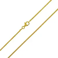 Cavill - Zilveren ketting 925 Sterling Zilver - 45 cm Verguld - Elegant vlechtpatroon - Fijn en modieus zilver sieraad dames