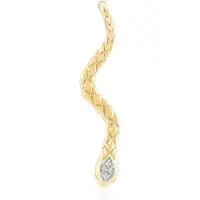Cavill - Zilveren hanger met 4 I1 G diamanten - 925 Sterling Zilver verguld - 0,019 ct briljant pavé - elegant slangen design dames sieraad