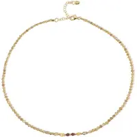 Cavill - Zilveren Halsketting - 925 Sterling Zilver Verguld - Kanariegele Zirkon 19 68 ct, Cognackleurige Zirkon 4 79 ct - Elegante Ketting 45 50 cm