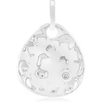Cavill - Zilveren hanger 925 Sterling met I1 (G) Diamant 0,033 ct - Druppelvormige briljant geslepen hanger - Bezel zetting - Gerhodineerd zilver