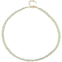 Cavill - Verstelbare Halsketting 925 Sterling Zilver Verguld - 0,0257 ct Peridoot - 0,0441 ct Zirkon - Elegante Groene Ketting
