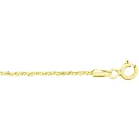Cavill - Vergulde 925 Sterling Zilveren Ketting Dames - 50 cm - Criss-Cross Elegant Design - Licht en Dun, Karabijnsluiting - Goudkleurig