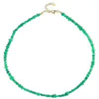 Cavill - Zilveren halsketting met Groene Ethiopische Opalen - 925 Sterling Zilver Verguld - 27 557 ct Fancy Opaal kralen - Verstelbaar 45-50 cm