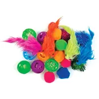 Happy pet tabby patch variatie pack speeltjes - 16,5x15x4 cm 24 st