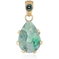 Cavill - Zilveren Hanger met Silica Druzy 6,5 ct & Hemelsblauwe Topaas 0,35 ct - 925 Sterling Zilver Verguld - Elegant Druzy Sieraad