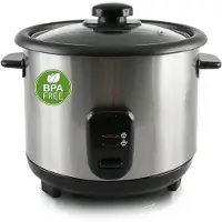Core Rijstkoker Klein - Rijstkoker Met Stomer – Rijstkokers -Zilver- ‎26 x 26 x 25 cm; 1.96 kg
