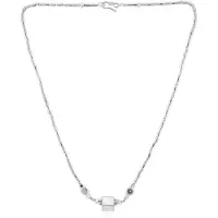 Cavill - Zilveren Halsketting 925 Sterling Zilver - Filigraan Vierkante Hanger 9x9,5 mm - 45,5 cm - Elegante Moderne Nan Collectie Ketting
