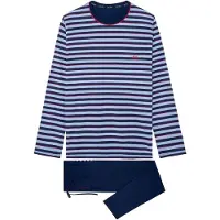 Hom Pyjama lang ' Long Sleepwear Atlantic ' blauw / donkerblauw