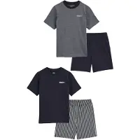 We fashion shortama - donkerblauw (set van 2) Jongens Katoen Ronde hals - maat 134/140