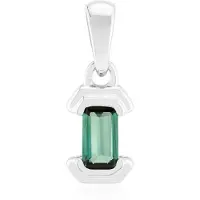 Cavill - Zilveren Hanger 925 Sterling Zilver - Groene Benedito Toermalijn 0,535 ct - Achthoekig Trapgeslepen - Elegant Sieraad