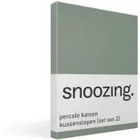 Snoozing percale katoen kussenslopen (set van 2) - Percale katoen - 60x70 cm - Groen
