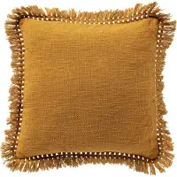 Dutch decor JONNA - sierkussen 45x45 cm - gerecycled - katoen - Chai Tea - geel - Inclusief binnenkussen - Luxe kussens voor woonkamer & bank