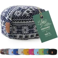 #DoYourYoga - Yoga kussen - »Vishnu« - rond meditatiekussen met bio-organische Spelt vulling - H:15cm, diam.30cm - Style (1)