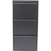 Kare design Schoenenkast Caruso antraciet 3 laden