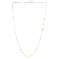 Cavill - Zilveren Halsketting 925 Sterling Zilver met Gouden Accenten - Tijdloze Elegante Dames Ketting - 45 cm - Licht en Duurzaam