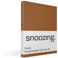 Snoozing flanel kussenslopen (set van 2) - Flanel - 60x70 cm - Terra