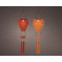 Keamingk Kaemingk | Solar Ballon Metaal Steady 2-delig Assortiment | Bruin | Ø 13 x 56 cm