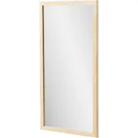 Artichok Joke Wandspiegel - Houten Frame Naturel - Kleine Spiegel - Woonkamer - Slaapkamer - Landelijk - Scandinavisch - 75 x 45 cm