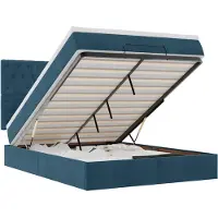 vidaXL Ottoman bed met matrassen en LED's 140x190cm fluweel