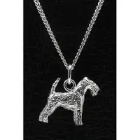 MOOYE ® - Collectie Zilveren Welsh terrier ketting hanger - groot