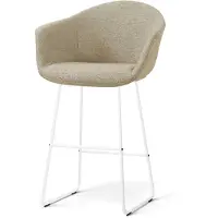 Nolon Nino-Otis barkruk taupe melange - wit onderstel - 75 cm