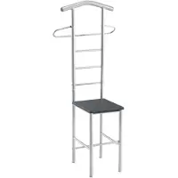 Idimex Kapstok Silent Valet JIVO in zwart 53 cm breed met kleerhanger Kapstok