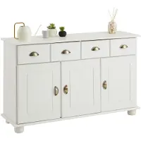 Idimex Sideboard COLMAR 115 cm van massief hout - Wit