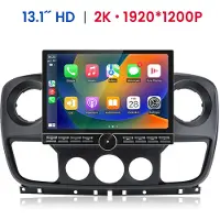 Junsun V1 PRO Autoradio - Geschikt voor Renault Master III / Opel Movano / Nissan NV400 2K Android 15 | 6+128 GB | CarPlay & Android Auto | GPS Navigatie WiFi Bluetooth 4G FM Radio SWC & Microfoon