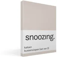 Snoozing katoen kussenslopen (set van 2) - Katoen - 50x70 cm - Zand