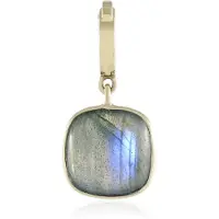 Cavill - 9 Karaats Geelgouden Hanger - Blauwe Minary Labradoriet 2.79 ct - Antieke Kussen Cabochon - Varioclip Sieraad - 20x10 mm