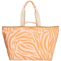 Zebra trends Richelle Strandtas - Ritssluiting - Schoudertas - Ritsvak - Shopper - Zomertas - Beach - Zebra orange