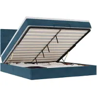 vidaXL Ottoman bed met matrassen 180x200cm fluweel donkerblauw