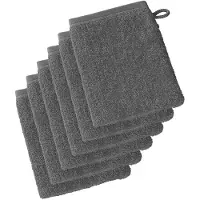 De Witte Lietaer Washandje Imagine Antracite (Set van 6)