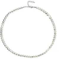 Cavill - 925 Sterling Zilveren Halsketting met 171 ct Amerikaanse Zilver Hematiet - Verstelbare Elegante Choker 45-50 cm