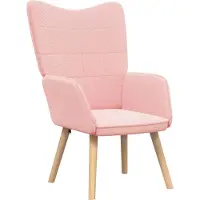 vidaXL Fauteuil Roze 62 x 67 x 95,5 cm Sherpa Stof